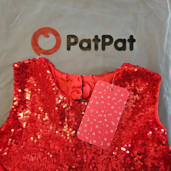 Red sequin and tulle dress 12-18 months - Picture 4 of 4